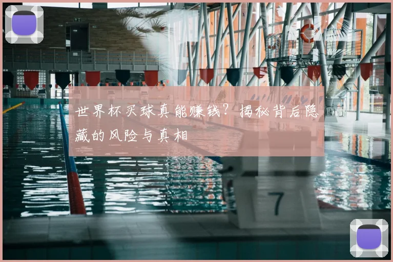 世界杯买球真能赚钱?揭秘背后隐藏的风险与真相
