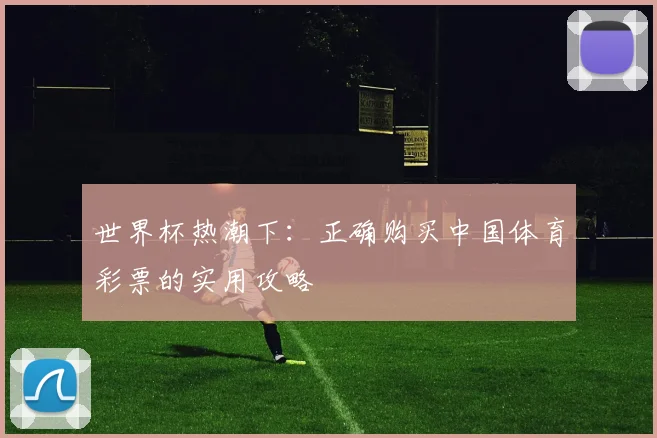 世界杯热潮下:正确购买中国体育彩票的实用攻略